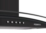 Coifa de Parede Fogatti Vidro Curvo 60cm: alta sucção 550m³/h, 3 velocidades e design black 220V para sua cozinha. - Imagem 2