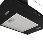 Coifa de Parede Vidro Curvo, Teclado Mecânico Fogatti, 80cm Black 110V - Imagem 2