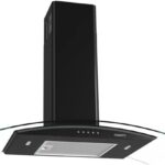 Coifa de Parede Vidro Curvo, Teclado Mecânico Fogatti, 80cm Black 110V