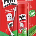 Cola em Bastão Pritt 40g: segura, lavável e ideal para escola, escritório e artesanato infantil