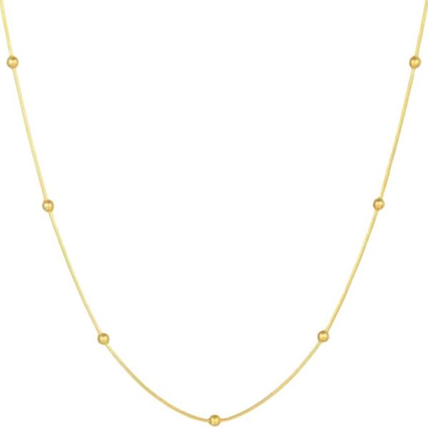 Colar Bolinha Feminino em Aço Inox Dourado: delicadeza e durabilidade para presentear com estilo.
