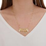 Colar Canga Vovó Quatro Netos folheado em Ouro 18k, elegante e ideal para presentear com carinho. - Imagem 2