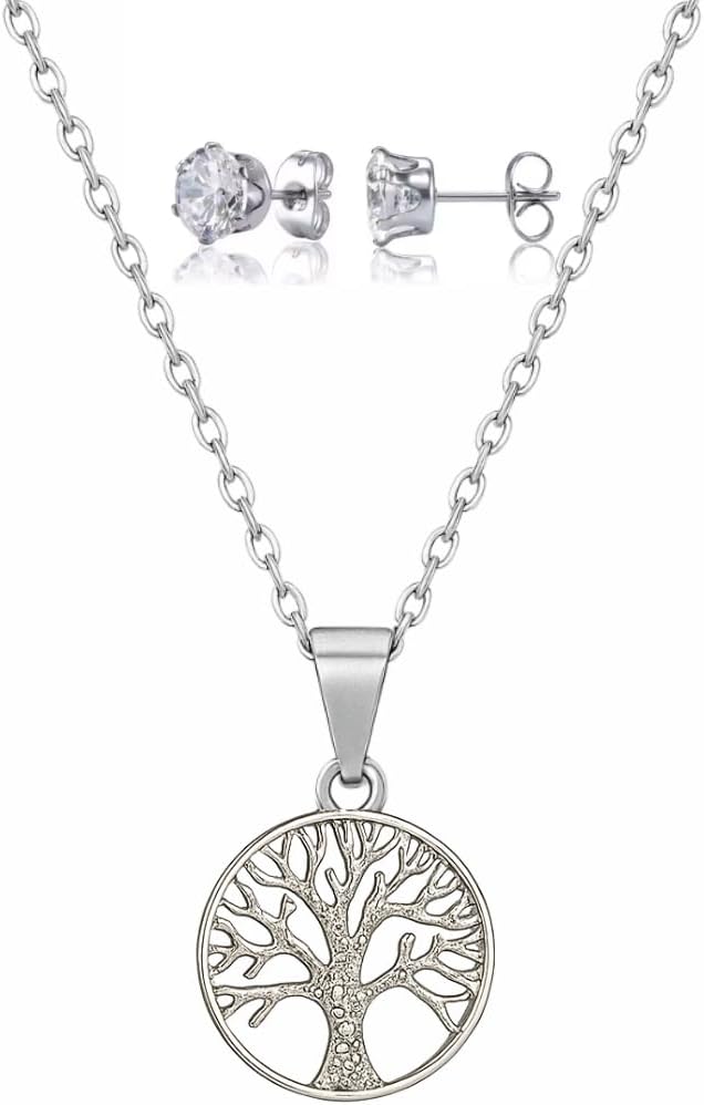 Colar Feminino Árvore da Vida em Aço Inox: elegante, durável Colar Feminino Árvore da Vida em Aço Inox: elegante, durável e ideal para compor looks com estilo.