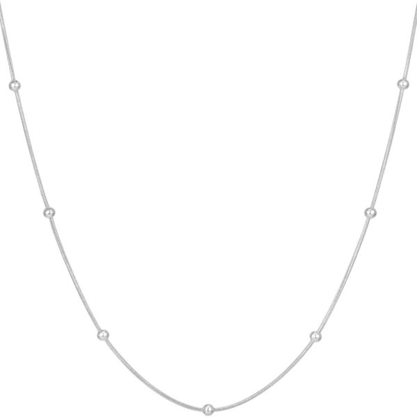 Colar Feminino Bolinha em Aço Inox Prata: elegante, resistente e ideal para presentear.