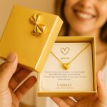 Colar Feminino Coração Banhado a Ouro 18k: presente romântico com caixa, ideal para namorada, noiva e esposa. - Imagem 2