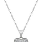 Colar Feminino Coração Brilhante em Aço Inox: elegante, durável e perfeito para presentear.