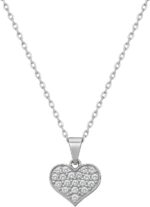 Colar Feminino Coração Brilhante em Aço Inox: elegante, durável e perfeito para presentear.