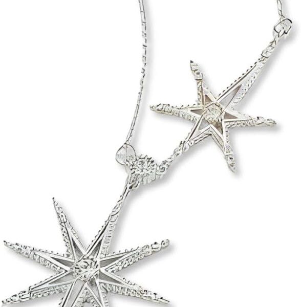 Colar Feminino Estrela Canopus em Prata 925 com Zircônias, 45cm: elegância, esperança e estilo em um só acessório.