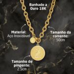 Colar Feminino Musa banhado a Ouro 18k: elegância, estilo e confiança para valorizar qualquer look. - Imagem 2