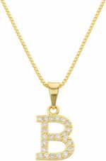 Colar Feminino com Letra Inicial Banhado a Ouro 18K, personalizado, elegante e ideal para presente sofisticado.