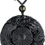 Colar Mapa da Fortuna em obsidiana negra: proteção, equilíbrio e prosperidade para uso unissex.