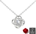 Colar Nó Feminino com Caixa de Presente, ideal para Dia dos Namorados, aniversário e casamento