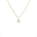 Colar Ponto de Luz Coração Dourado 45 cm: delicadeza e brilho para valorizar seu look com elegância.