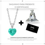 Colar Ponto de Luz Coração Verde em Zircônia Premium: brilho elegante, durável e perfeito para presentear com estilo. - Imagem 2