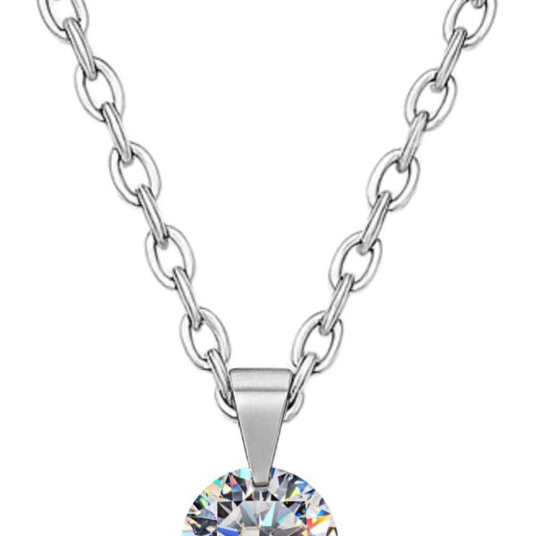 Colar Ponto de Luz Redondo Premium Feminino em Aço Inox 316L: delicadeza e elegância para presentear com charme.