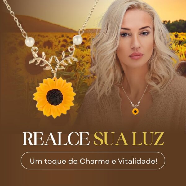 Colar Sunshine Girassol banhado a ouro: beleza, significado e elegância para presentear com estilo.