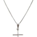Colar masculino com cruz em aço inox, estilo durável e elegante para comprar com segurança sem perder personalidade