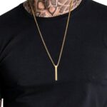 Colar masculino em aço inox antialérgico: moderno, resistente, não escurece e pode molhar. - Imagem 2