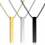 Colar masculino em aço inox antialérgico, não escurece e pode molhar, com pingente moderno e elegante.