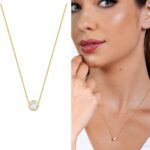 Colar ponto de luz com zircônia banhado a ouro 18k, antialérgico, com caixa de presente e acabamento delicado. - Imagem 2