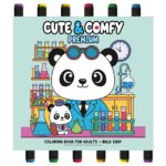 Coleção Cute & Comfy Premium Edition: livro de colorir adulto com 24 ilustrações fofas, 12 canetas e efeito relaxante para comprar já.