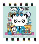 Coleção Cute & Comfy Premium Edition: livro de colorir adulto com 24 ilustrações fofas, 12 canetas e efeito relaxante para comprar já.