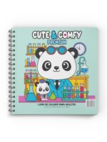 Coleção Cute & Comfy Premium Edition: livro de colorir adulto com 24 ilustrações fofas, 12 canetas e efeito relaxante para comprar já. - Imagem 2