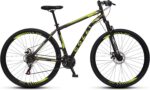 Colli Bike Athena Aro 29: resistência, conforto e segurança com 21 marchas e freios a disco para o dia a dia.
