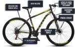 Colli Bike Athena Aro 29: resistência, conforto e segurança com 21 marchas e freios a disco para o dia a dia. - Imagem 2
