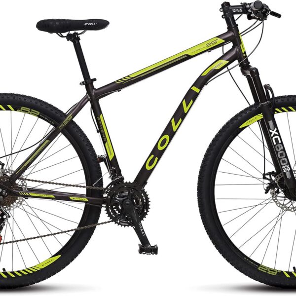 Colli Bike Athena Aro 29: resistência, conforto e segurança com 21 marchas e freios a disco para o dia a dia.