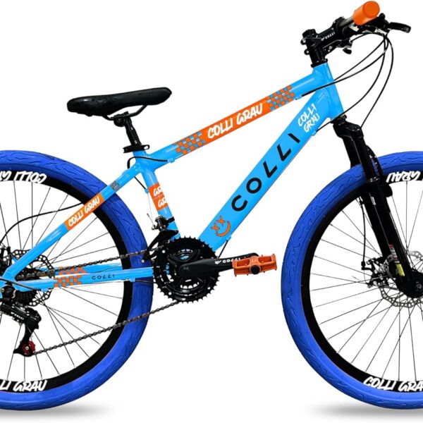 Colli Bike Grau Aro 26 com 21 velocidades e freios a disco: mais controle, conforto e estilo para seus pedais.