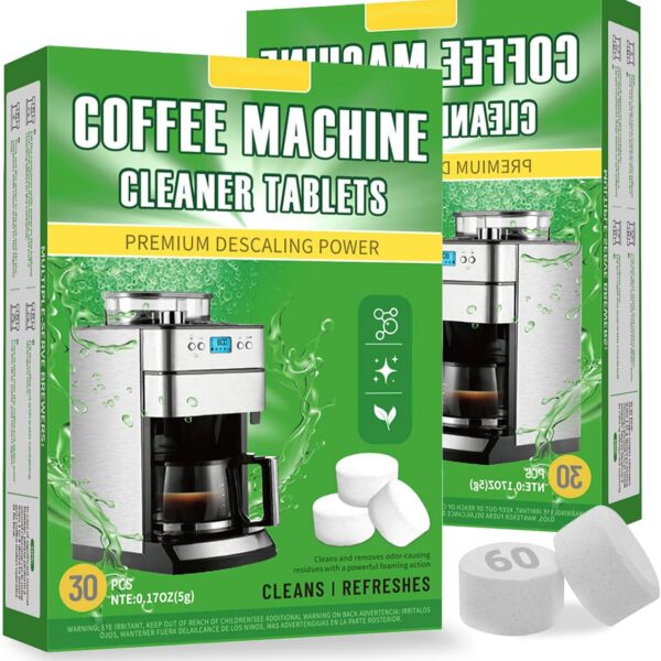 Conjunto 60 Descalcificantes GODREAM: limpeza profunda, remove calcário e prolonga a vida da cafeteira.