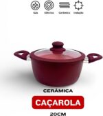 Conjunto Panelas Cerâmica 5 Peças Indução 4,5mm Bordo: antiaderente, mais saúde, aquecimento uniforme e compatível com todos os fogões. - Imagem 2