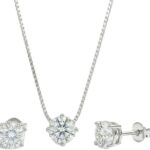 Conjunto Ponto de Luz Prata 925 com Zircônia: presente elegante para namorada, esposa ou mãe.