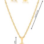 Conjunto colar e brinco com pingente de pérola folheado a ouro 18k: elegância e brilho para compor looks sofisticados.
