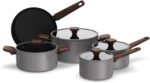 Conjunto de Panelas Brinox Ceramic Life Nox 5 Peças Cinza: antiaderente cerâmico, mais praticidade, saúde e sofisticação na cozinha.
