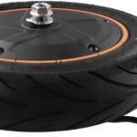 Conjunto de roda de motor dianteiro 36V 400W para scooter F40: reposição com pneu de borracha de alta elasticidade e cubo de alumínio para passeio suave e instalação fácil.