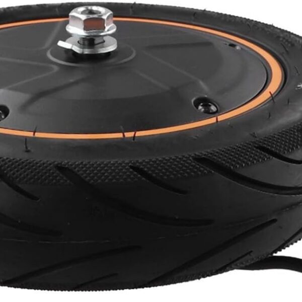 Conjunto de roda de motor dianteiro 36V 400W para scooter F40: reposição com pneu de borracha de alta elasticidade e cubo de alumínio para passeio suave e instalação fácil.