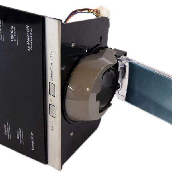 Conjunto dispensador Samsung DA97-13809G OEM para geladeira: gelo e água pela porta.