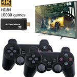 Console Portátil Stick com 10.000 Jogos Retrô e 2 Controles Sem Fio