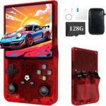 Console Retro R36Max 128GB com 22.000 Jogos, Tela IPS 4" e Bateria de Até 6h