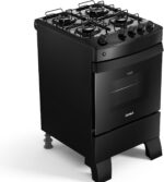 Consul Fogão 4 bocas Preto com mesa esmaltada CFO4ZAE Bivolt: praticidade e eficiência para sua cozinha - Imagem 2