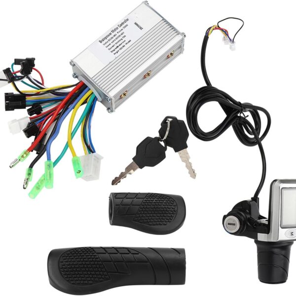 Controlador scooter elétrico 2 em 1 com LCD e acelerador universal para bikes 36V a 84V, desempenho estável e fácil instalação