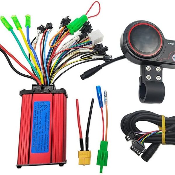 Controlador sem escovas para bicicleta e scooter com display digital, compatível com 24V a 60V e 350W a 500W Universal XT60