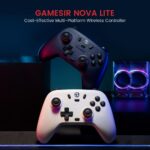 Controlador sem fio GameSir Nova Lite 2.4g para PC com Windows, iPhone, Android, Switch e Steam Deck, Controle Bluetooth Gamepad com gatilho de efeito Hall, Turbo, vibração Rumble(Nova Lite(Branco)) - Imagem 2
