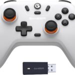 Controlador sem fio GameSir Nova Lite 2.4g para PC com Windows, iPhone, Android, Switch e Steam Deck, Controle Bluetooth Gamepad com gatilho de efeito Hall, Turbo, vibração Rumble(Nova Lite(Branco))