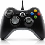Controle Com Fio Compatível com Xbox 360 Sem Delay com Vibração Versão Atualizada USB para PC, Notbook Windows Alta Sensibilidade - Plug and Play, Resposta Ultra Rápida