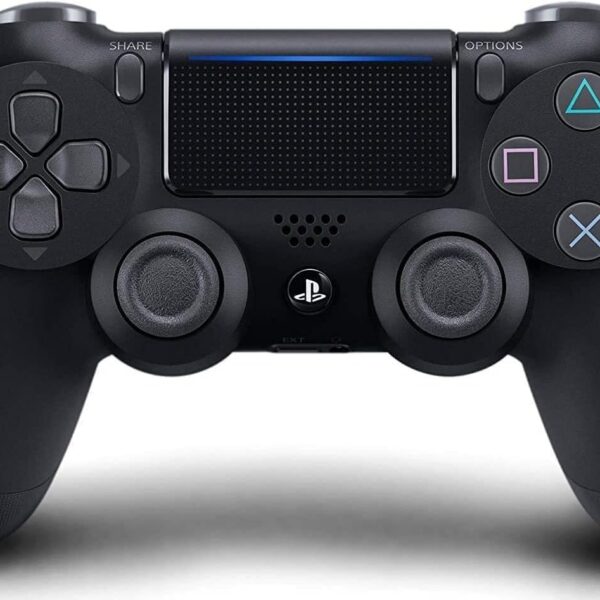 Controle Dualshock 4 sem fio preto compatível com PS4 Pro + fone gamer premium com microfone