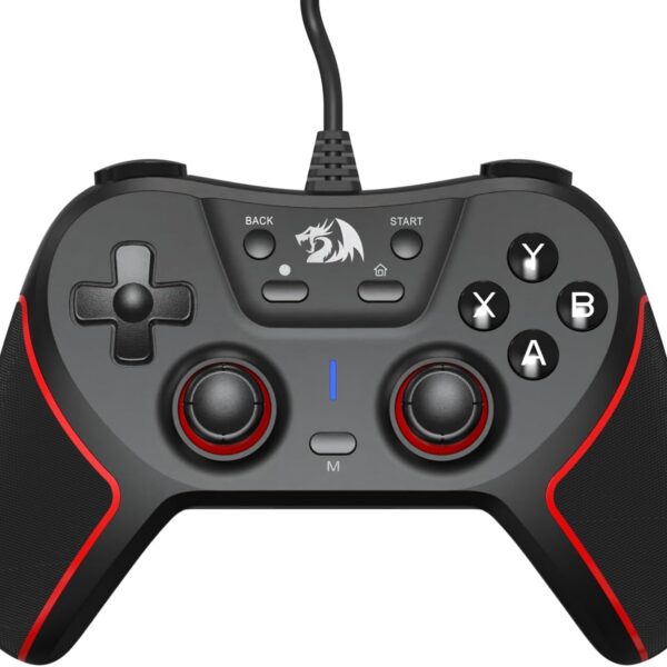 Controle Gamer Redragon Ephemera G713 USB com analógicos Hall Effect para mais durabilidade e desempenho.