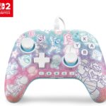 Controle PowerA Advantage Mushroom Kingdom para Nintendo Switch 2: precisão Hall, botões mapeáveis e áudio integrado para jogar melhor.
